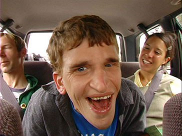 photo: Donal, Gannet, and Amanda on a road trip